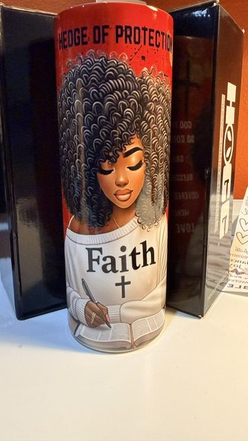 Faith 'Hedge of Protection' personalized tumbler by Kreations by Erica