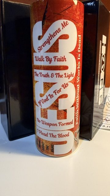 Glitter finish custom tumbler by Kreations by Erica